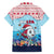 Malta Christmas Family Matching Off Shoulder Maxi Dress and Hawaiian Shirt with Santa Fish Malta Flag Coral Reef and Red Blue Festive Pattern Design - Wonder Print Shop