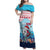 Malta Christmas Family Matching Off Shoulder Maxi Dress and Hawaiian Shirt with Santa Fish Malta Flag Coral Reef and Red Blue Festive Pattern Design - Wonder Print Shop