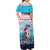 Malta Christmas Family Matching Off Shoulder Maxi Dress and Hawaiian Shirt with Santa Fish Malta Flag Coral Reef and Red Blue Festive Pattern Design - Wonder Print Shop