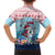 Malta Christmas Family Matching Short Sleeve Bodycon Dress and Hawaiian Shirt with Santa Fish Malta Flag Coral Reef and Red Blue Festive Pattern Design - Wonder Print Shop