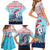 Malta Christmas Family Matching Short Sleeve Bodycon Dress and Hawaiian Shirt with Santa Fish Malta Flag Coral Reef and Red Blue Festive Pattern Design - Wonder Print Shop