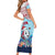 Malta Christmas Family Matching Short Sleeve Bodycon Dress and Hawaiian Shirt with Santa Fish Malta Flag Coral Reef and Red Blue Festive Pattern Design - Wonder Print Shop
