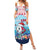 Malta Christmas Family Matching Summer Maxi Dress and Hawaiian Shirt with Santa Fish Malta Flag Coral Reef and Red Blue Festive Pattern Design - Wonder Print Shop