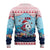 Malta Christmas Ugly Christmas Sweater with Santa Fish Malta Flag Coral Reef and Red Blue Festive Pattern Design - Wonder Print Shop
