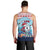 Malta Christmas Men Tank Top with Santa Fish Malta Flag Coral Reef and Red Blue Festive Pattern Design - Wonder Print Shop