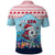 Malta Christmas Polo Shirt with Santa Fish Malta Flag Coral Reef and Red Blue Festive Pattern Design - Wonder Print Shop