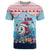 Malta Christmas T Shirt with Santa Fish Malta Flag Coral Reef and Red Blue Festive Pattern Design - Wonder Print Shop