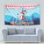 Malta Christmas Tapestry with Santa Fish Malta Flag Coral Reef and Red Blue Festive Pattern Design - Wonder Print Shop