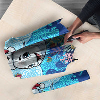 Malta Christmas Umbrella with Santa Fish Malta Flag Coral Reef and Red Blue Festive Pattern Design - Wonder Print Shop
