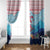 Malta Christmas Window Curtain with Santa Fish Malta Flag Coral Reef and Red Blue Festive Pattern Design - Wonder Print Shop