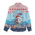 Malta Christmas Women Casual Shirt with Santa Fish Malta Flag Coral Reef and Red Blue Festive Pattern Design - Wonder Print Shop