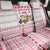 Malta Christmas Back Car Seat Cover with Santa Driving Vintage Bus Malta Flag and Red White Festive Pattern Design - Wonder Print Shop