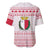 Malta Christmas Baseball Jersey with Santa Driving Vintage Bus Malta Flag and Red White Festive Pattern Design - Wonder Print Shop