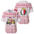 Malta Christmas Baseball Jersey with Santa Driving Vintage Bus Malta Flag and Red White Festive Pattern Design - Wonder Print Shop