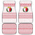 Malta Christmas Car Mats with Santa Driving Vintage Bus Malta Flag and Red White Festive Pattern Design - Wonder Print Shop