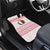 Malta Christmas Car Mats with Santa Driving Vintage Bus Malta Flag and Red White Festive Pattern Design - Wonder Print Shop