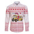 Malta Christmas Family Matching Off The Shoulder Long Sleeve Dress and Hawaiian Shirt with Santa Driving Vintage Bus Malta Flag and Red White Festive Pattern Design - Wonder Print Shop