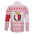 Malta Christmas Family Matching Off The Shoulder Long Sleeve Dress and Hawaiian Shirt with Santa Driving Vintage Bus Malta Flag and Red White Festive Pattern Design - Wonder Print Shop