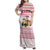 Malta Christmas Family Matching Off Shoulder Maxi Dress and Hawaiian Shirt with Santa Driving Vintage Bus Malta Flag and Red White Festive Pattern Design - Wonder Print Shop