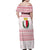 Malta Christmas Family Matching Off Shoulder Maxi Dress and Hawaiian Shirt with Santa Driving Vintage Bus Malta Flag and Red White Festive Pattern Design - Wonder Print Shop