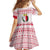 Malta Christmas Family Matching Off Shoulder Short Dress and Hawaiian Shirt with Santa Driving Vintage Bus Malta Flag and Red White Festive Pattern Design - Wonder Print Shop