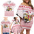Malta Christmas Family Matching Off Shoulder Short Dress and Hawaiian Shirt with Santa Driving Vintage Bus Malta Flag and Red White Festive Pattern Design - Wonder Print Shop