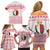 Malta Christmas Family Matching Off Shoulder Short Dress and Hawaiian Shirt with Santa Driving Vintage Bus Malta Flag and Red White Festive Pattern Design - Wonder Print Shop