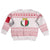Malta Christmas Kid Ugly Christmas Sweater with Santa Driving Vintage Bus Malta Flag and Red White Festive Pattern Design - Wonder Print Shop