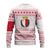 Malta Christmas Ugly Christmas Sweater with Santa Driving Vintage Bus Malta Flag and Red White Festive Pattern Design - Wonder Print Shop