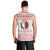 Malta Christmas Men Tank Top with Santa Driving Vintage Bus Malta Flag and Red White Festive Pattern Design - Wonder Print Shop