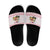 Malta Christmas Slide Sandals with Santa Driving Vintage Bus Malta Flag and Red White Festive Pattern Design - Wonder Print Shop