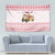Malta Christmas Tapestry with Santa Driving Vintage Bus Malta Flag and Red White Festive Pattern Design - Wonder Print Shop