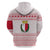 Malta Christmas Zip Hoodie with Santa Driving Vintage Bus Malta Flag and Red White Festive Pattern Design - Wonder Print Shop