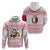 Malta Christmas Zip Hoodie with Santa Driving Vintage Bus Malta Flag and Red White Festive Pattern Design - Wonder Print Shop
