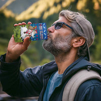 Faroe Islands Christmas 4 in 1 Can Cooler Tumbler with Santa Riding Sheep Grass Roof Houses and Blue Nordic Pattern Design - Wonder Print Shop