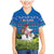 Faroe Islands Christmas Family Matching Mermaid Dress and Hawaiian Shirt with Santa Riding Sheep Grass Roof Houses and Blue Nordic Pattern Design - Wonder Print Shop