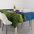Faroe Islands Christmas Tablecloth with Santa Riding Sheep Grass Roof Houses and Blue Nordic Pattern Design - Wonder Print Shop