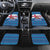 Faroe Islands Christmas Car Mats with Santa Riding Whale Faroe Flag and Blue Nordic Winter Pattern Design - Wonder Print Shop