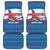 Faroe Islands Christmas Car Mats with Santa Riding Whale Faroe Flag and Blue Nordic Winter Pattern Design - Wonder Print Shop
