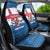 Faroe Islands Christmas Car Seat Cover with Santa Riding Whale Faroe Flag and Blue Nordic Winter Pattern Design - Wonder Print Shop
