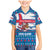 Faroe Islands Christmas Family Matching Mermaid Dress and Hawaiian Shirt with Santa Riding Whale Faroe Flag and Blue Nordic Winter Pattern Design - Wonder Print Shop