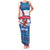 Faroe Islands Christmas Family Matching Tank Maxi Dress and Hawaiian Shirt with Santa Riding Whale Faroe Flag and Blue Nordic Winter Pattern Design - Wonder Print Shop