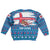 Faroe Islands Christmas Kid Ugly Christmas Sweater with Santa Riding Whale Faroe Flag and Blue Nordic Winter Pattern Design - Wonder Print Shop