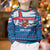 Faroe Islands Christmas Kid Ugly Christmas Sweater with Santa Riding Whale Faroe Flag and Blue Nordic Winter Pattern Design - Wonder Print Shop
