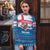 Faroe Islands Christmas Ugly Christmas Sweater with Santa Riding Whale Faroe Flag and Blue Nordic Winter Pattern Design - Wonder Print Shop