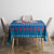 Faroe Islands Christmas Tablecloth with Santa Riding Whale Faroe Flag and Blue Nordic Winter Pattern Design - Wonder Print Shop