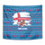 Faroe Islands Christmas Tapestry with Santa Riding Whale Faroe Flag and Blue Nordic Winter Pattern Design - Wonder Print Shop