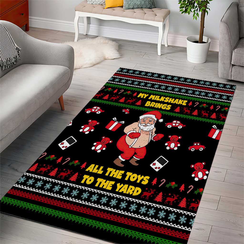 My Milkshake Bring Christmas Design Area Rug Xmas Holiday Patterns - Wonder Print Shop