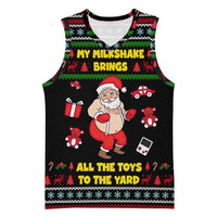 My Milkshake Bring Christmas Design Basketball Jersey Xmas Holiday Patterns - Wonder Print Shop