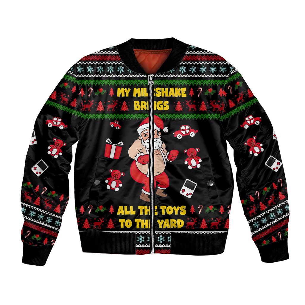 My Milkshake Bring Christmas Design Bomber Jacket Xmas Holiday Patterns - Wonder Print Shop